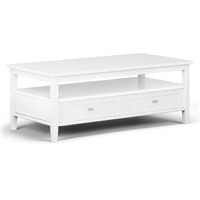Warm Shaker SOLID WOOD Coffee Table in White