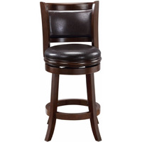 24" Augusta Swivel Stool [Cappuccino with Dark Brown PU]