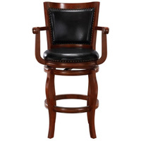 Jones 29" Swivel Bar Stool - Black, Cherry