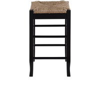 24" SQUARE RUSH CNTR STOOL [BLACK]