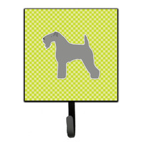 "Caroline's Treasures Kerry Blue Terrier Checkerboard Green Leash or Key Holder BB3792SH4, Small, Multicolor"