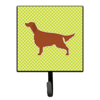 "Caroline's Treasures Irish Setter Checkerboard Green Leash or Key Holder BB3793SH4, Small, Multicolor"