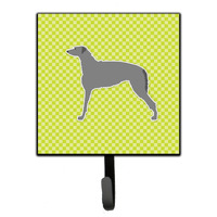 "Caroline's Treasures Scottish Deerhound Checkerboard Green Leash or Key Holder BB3796SH4, Small, Multicolor"