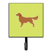 "Caroline's Treasures Golden Retriever Checkerboard Green Leash or Key Holder BB3804SH4, Small, Multicolor"