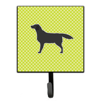 "Caroline's Treasures Black Labrador Retriever Checkerboard Green Leash or Key Holder BB3808SH4, Small, Multicolor"