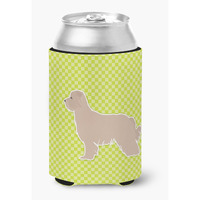 "Caroline's Treasures Pyrenean Shepherd Checkerboard green Can or Bottle Hugger BB3818CC, Can Hugger, Multicolor"