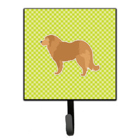 "Caroline's Treasures Caucasian Shepherd Dog Checkerboard Green Leash or Key Holder BB3825SH4, Small, Multicolor"