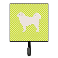 "Caroline's Treasures Polish Tatra Sheepdog Checkerboard Green Leash or Key Holder BB3827SH4, Small, Multicolor"
