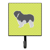 "Caroline's Treasures Polish Lowland Sheepdog Dog Checkerboard Green Leash or Key Holder BB3832SH4, Small, Multicolor"