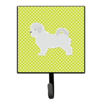 "Caroline's Treasures Maltese Checkerboard Green Leash or Key Holder BB3836SH4, Small, Multicolor"