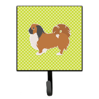 "Caroline's Treasures Pekingese Checkerboard Green Leash or Key Holder BB3838SH4, Small, Multicolor"
