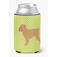 "Caroline's Treasures Brussels Griffon Checkerboard green Can or Bottle Hugger BB3840CC, Can Hugger, Multicolor"