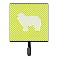 "Caroline's Treasures Komondor Checkerboard Green Leash or Key Holder BB3855SH4, Small, Multicolor"