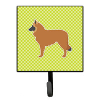 "Caroline's Treasures Belgian Shepherd Checkerboard Green Leash or Key Holder BB3861SH4, Small, Multicolor"