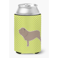 "Caroline's Treasures Neapolitan Mastiff Checkerboard green Can or Bottle Hugger BB3865CC, Can Hugger, Multicolor"