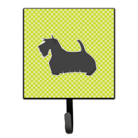 "Caroline's Treasures Scottish Terrier Checkerboard Green Leash or Key Holder BB3869SH4, Small, Multicolor"