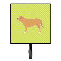 "Caroline's Treasures Dogue de Bordeaux Checkerboard Green Leash or Key Holder BB3870SH4, Small, Multicolor"