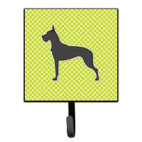 "Caroline's Treasures Dane Checkerboard Green Leash or Key Holder BB3875SH4, Small, Multicolor"