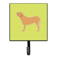 "Caroline's Treasures Fila Brasileiro Checkerboard Green Leash or Key Holder BB3879SH4, Small, Multicolor"