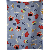 "Caroline's Treasures BB3898KTWL American Foxhound Dog House Kitchen Towel, 25"" x 15"", Multicolor"