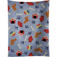 "Caroline's Treasures BB3909KTWL Norfolk Terrier Dog House Collection Kitchen Towel, 25"" x 15"", Multicolor"