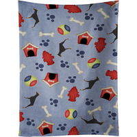 "Caroline's Treasures BB3960KTWL Doberman Pinscher Dog House Kitchen Towel, 25"" x 15"", Multicolor"