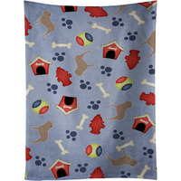 "Caroline's Treasures BB3965KTWL Neapolitan Mastiff Dog House Kitchen Towel, 25"" x 15"", Multicolor"