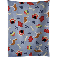 "Caroline's Treasures BB3976KTWL Saint Bernard Dog House Collection Kitchen Towel, 25"" x 15"", Multicolor"