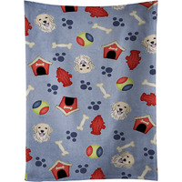 "Caroline's Treasures BB3984KTWL Dog House Golden Retriever Kitchen Towel, 25"" x 15"", Multicolor"