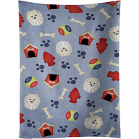 "Caroline's Treasures BB3986KTWL Dog House Collection Pomeranian Kitchen Towel, 25"" x 15"", Multicolor"