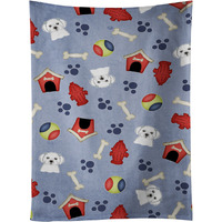 "Caroline's Treasures BB3987KTWL Dog House Collection Maltese Kitchen Towel, 25"" x 15"", Multicolor"