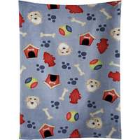 "Caroline's Treasures BB3991KTWL Dog House Longhair Creme Dachshund Kitchen Towel, 25"" x 15"", Multicolor"