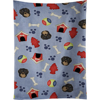 "Caroline's Treasures BB3992KTWL Longhair Black and Tan Dachshund Kitchen Towel, 25"" x 15"", Multicolor"