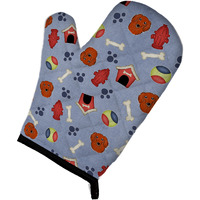 "Caroline's Treasures BB3993OVMT Dog House Collection Longhair Red Dachshund Oven Mitt, 12"" by 8.5"", Multicolor"