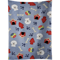 "Caroline's Treasures BB3996KTWL Dog House Collection Bichon Frise Kitchen Towel, 25"" x 15"", Multicolor"