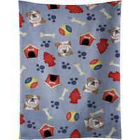 "Caroline's Treasures BB3998KTWL Dog House English Bulldog Kitchen Towel, 25"" x 15"", Multicolor"