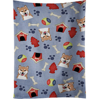 "Caroline's Treasures BB4004KTWL Dog House Collection Shiba Inu Kitchen Towel, 25"" x 15"", Multicolor"
