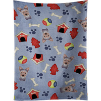 "Caroline's Treasures BB4011KTWL Dog House Collection Yorkie Puppy Kitchen Towel, 25"" x 15"", Multicolor"