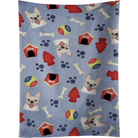 "Caroline's Treasures BB4017KTWL Dog House Collection French Bulldog Kitchen Towel, 25"" x 15"", Multicolor"
