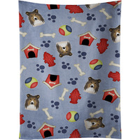 "Caroline's Treasures BB4021KTWL Dog House Collection Sheltie Kitchen Towel, 25"" x 15"", Multicolor"