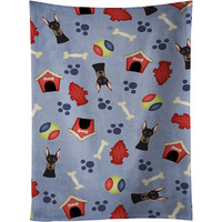 "Caroline's Treasures BB4024KTWL Dog House Collection Doberman Kitchen Towel, 25"" x 15"", Multicolor"