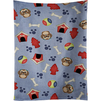 "Caroline's Treasures BB4028KTWL Dog House Chocolate Brown Shih Tzu Kitchen Towel, 25"" x 15"", Multicolor"