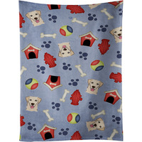 "Caroline's Treasures BB4031KTWL Dog House Golden Retriever Kitchen Towel, 25"" x 15"", Multicolor"