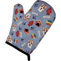 "Caroline's Treasures BB4033OVMT Dog House Collection Red Corgi Oven Mitt, 12"" by 8.5"", Multicolor"