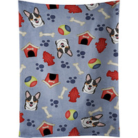 "Caroline's Treasures BB4034KTWL Dog House Collection Tricolor Corgi Kitchen Towel, 25"" x 15"", Multicolor"