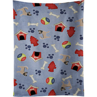 "Caroline's Treasures BB4061KTWL Longhair Black Tan Chihuahua Kitchen Towel, 25"" x 15"", Multicolor"