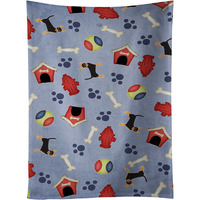 "Caroline's Treasures BB4068KTWL Dog House Black Tan Chihuahua Kitchen Towel, 25"" x 15"", Multicolor"