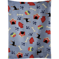 "Caroline's Treasures BB4105KTWL Dog House Manchester Terrier Kitchen Towel, 25"" x 15"", Multicolor"