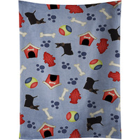 "Caroline's Treasures BB4117KTWL Dog House Scottish Terrier Kitchen Towel, 25"" x 15"", Multicolor"