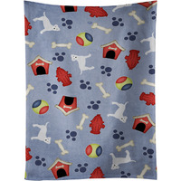 "Caroline's Treasures BB4122KTWL White Staffordshire Bull Terrier Kitchen Towel, 25"" x 15"", Multicolor"